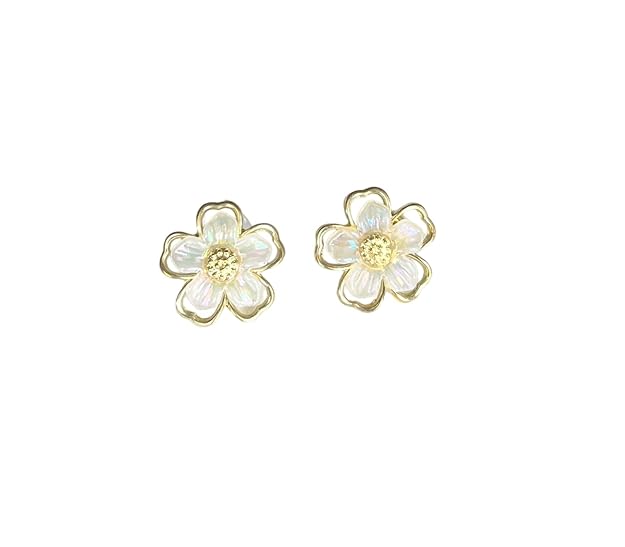 Korean Earrings For Women Flower studs