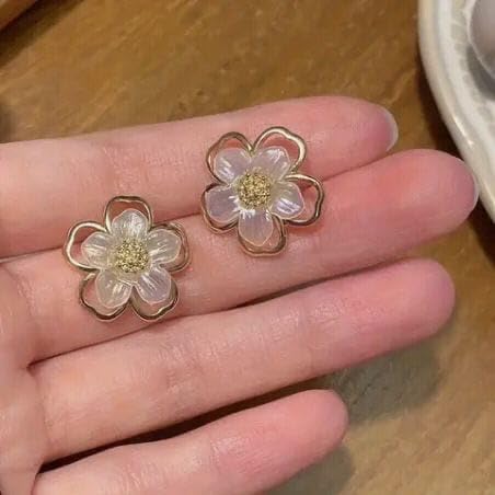 Korean Earrings For Women Flower studs