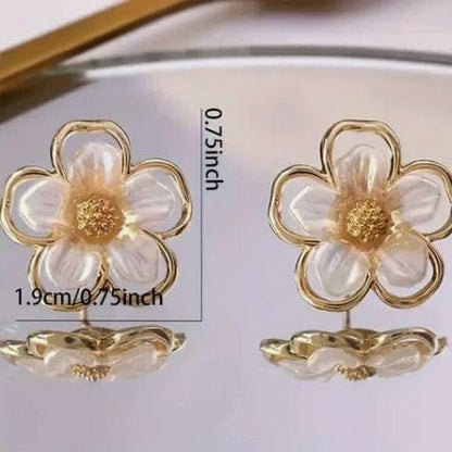 Korean Earrings For Women Flower studs