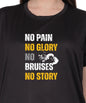 No Pain No Glory Soccer T-Shirt, Red, Short Sleeve Graphic Design, Athletic Casual Wear