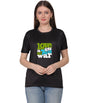 Love is a Kind of War Graphic T-Shirt, Black Cotton Blend, Short Sleeve Crew Neck, Regular Fit